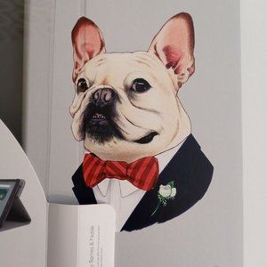 ♡ Galaxy E Tab Nook 2 Way Cover Stand Pug Dog Blue Design *new*